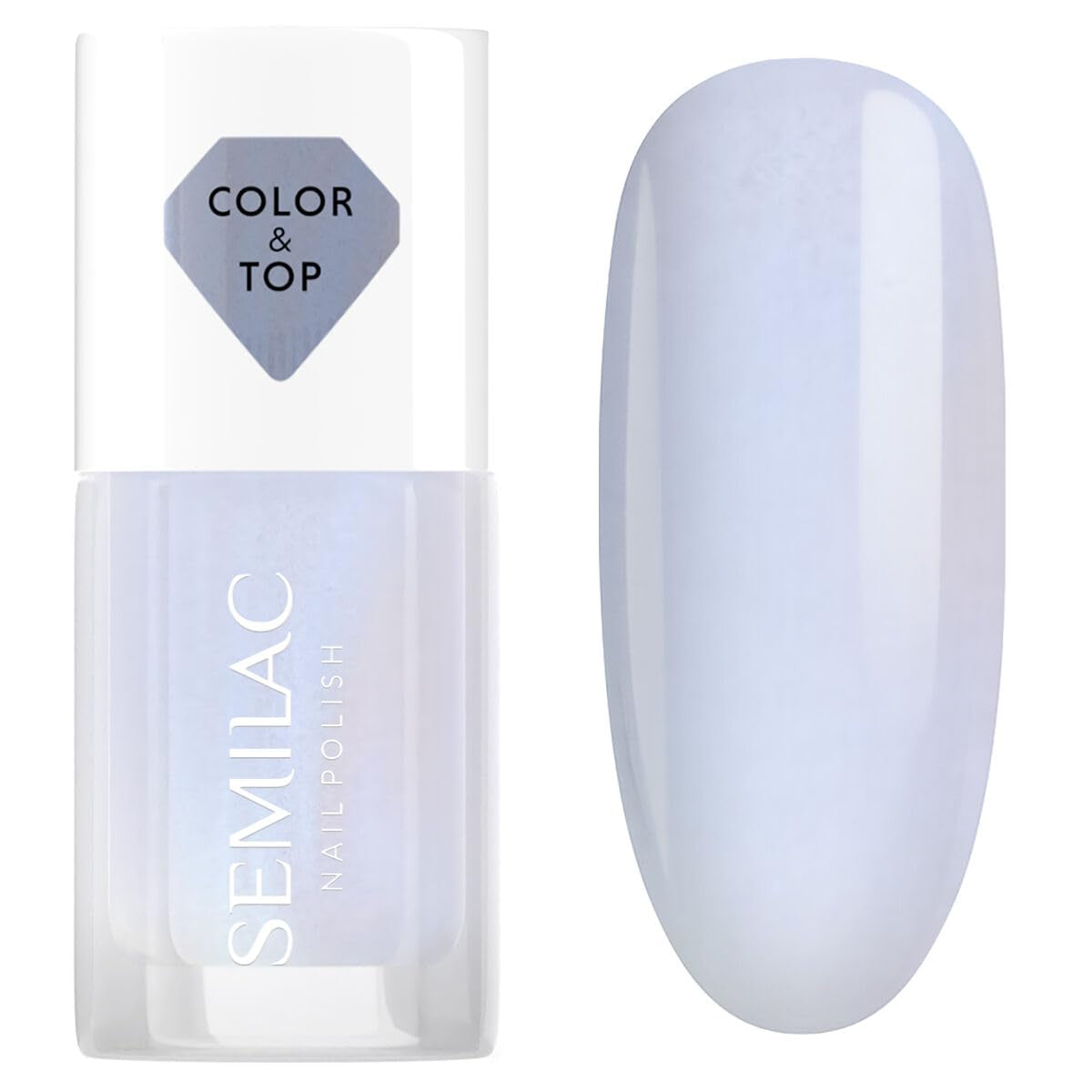 Esmalte de uñas Semilac Top Classic AZUL HOLO GLAZED 7 ml