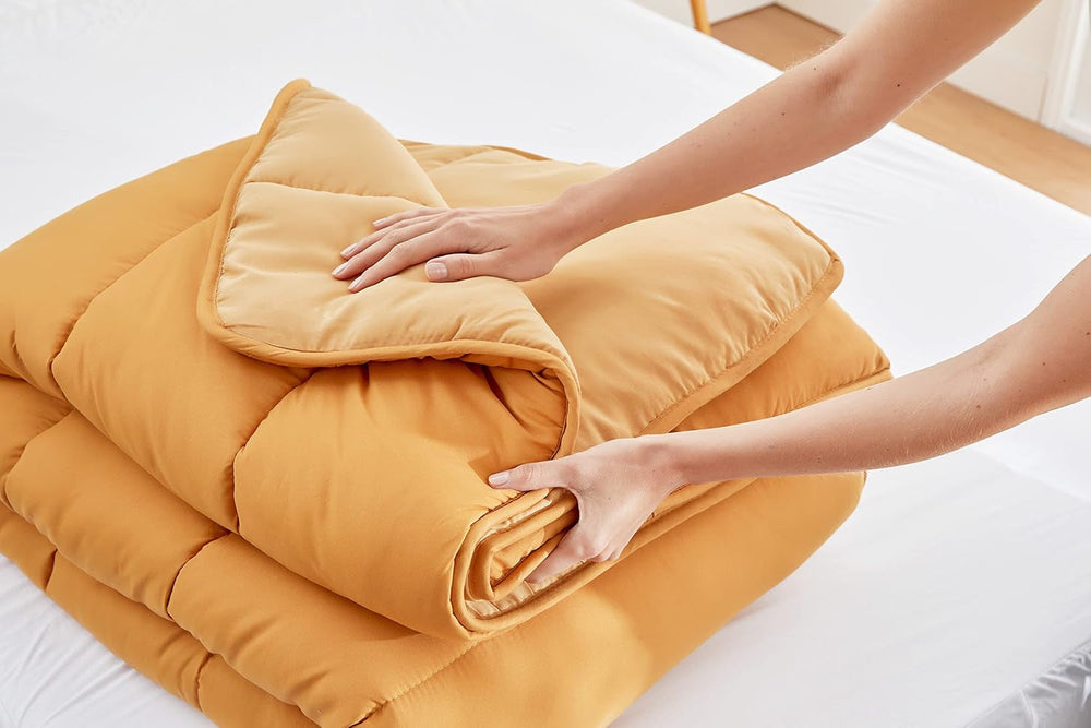 Pikolin Home - Edredón Reversible 300 G - Relleno Nórdico Bicolor - Para Cama 100/105 - Cómodo, Cálido, Transpirable, Verde, 180 X 220 cm Edredones y edredones Naty Shop