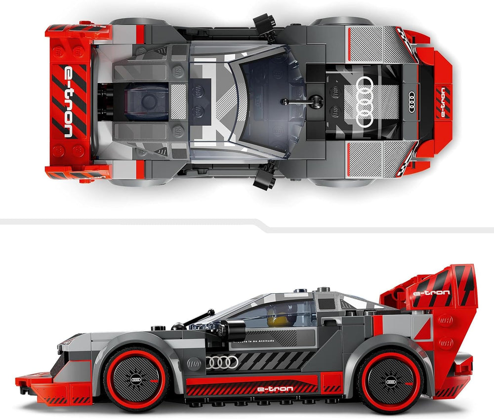 LEGO Speed Champions Juego de coches de carreras Audi S1 E-Tron Quattro con juguetes para construir, jugar y exhibir, modelo de coche para niños, regalo para niños y niñas de 9 años 76921 Juegos de construcción Besuche den LEGO-Store