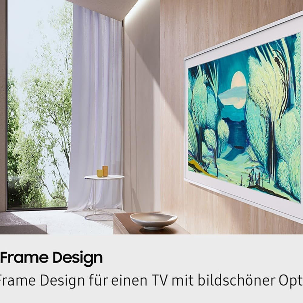Televizor Samsung The Frame LS03F 4K QLED UHD de 43 de inci (108 cm), design modern al ramei, procesor NQ4 AI Gen2, mod artistic, calitate artistică a imaginii, cablu One Connect, televizor inteligent Samsung Vision AI