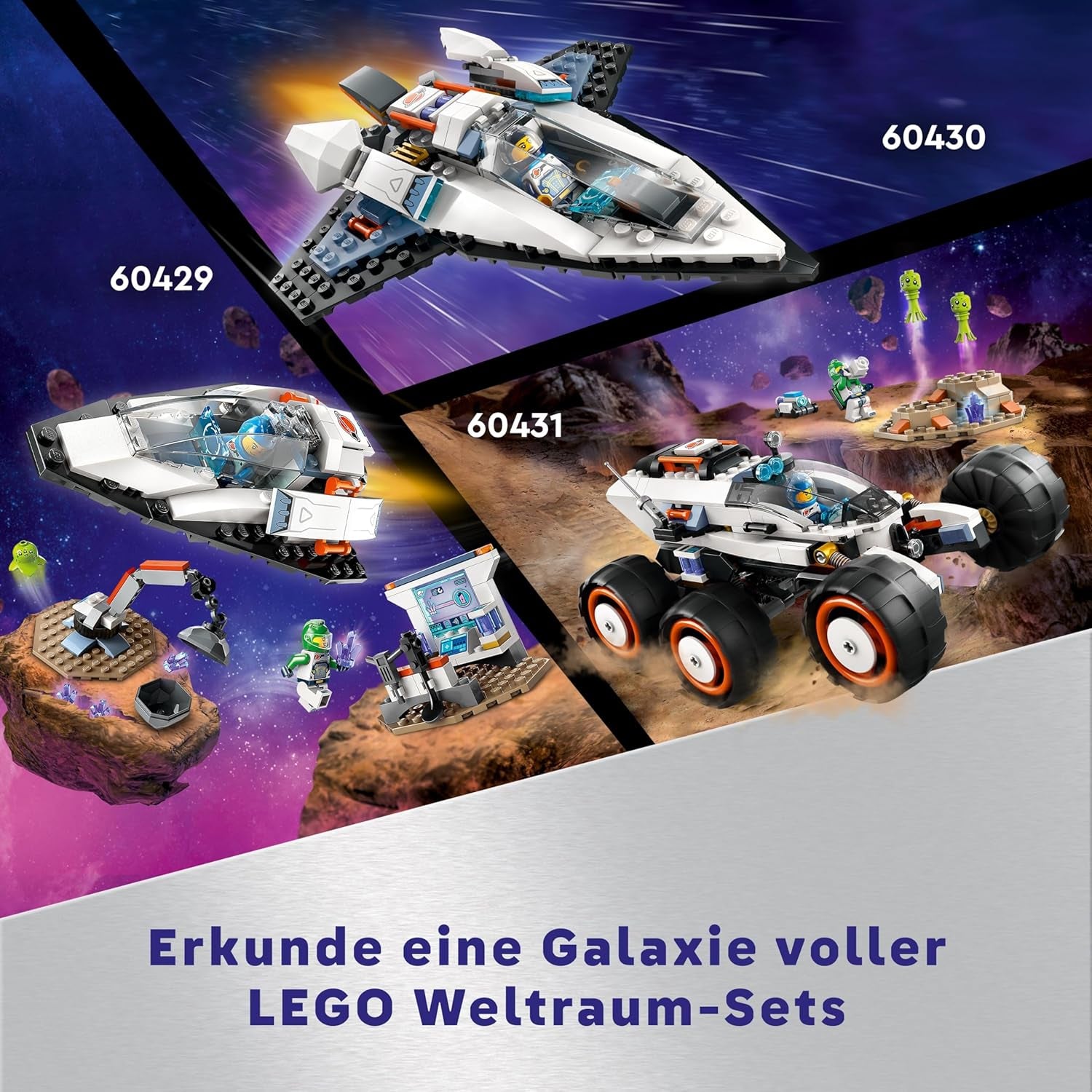 LEGO City Raumschiff, Weltraum-Spielzeug mit Space Shuttle para niños de 6 años, set con figura de astronauta 60430