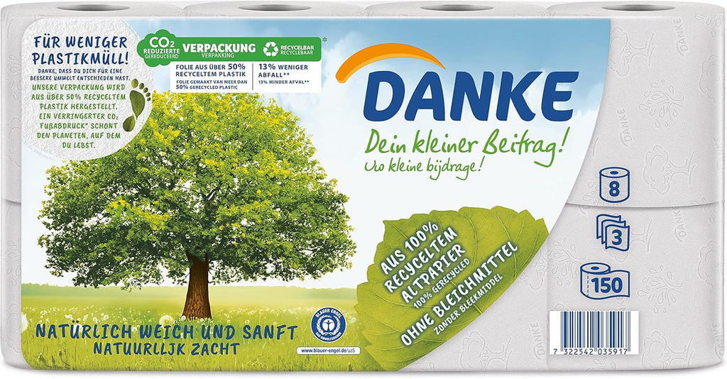 Hârtie igienică Thank you 56 bucăți, role 7X8, 3 straturi