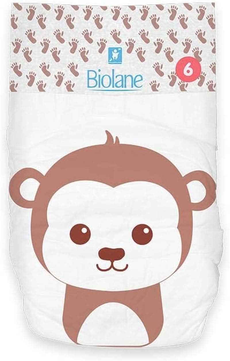 BIOLANE - Pantalón pañal - Talla 6 (16+kg) - Sin fugas durante 12 horas - Paquete 1 mes - 108 pañales - Tienda Ecológica Materno Infantil Naty