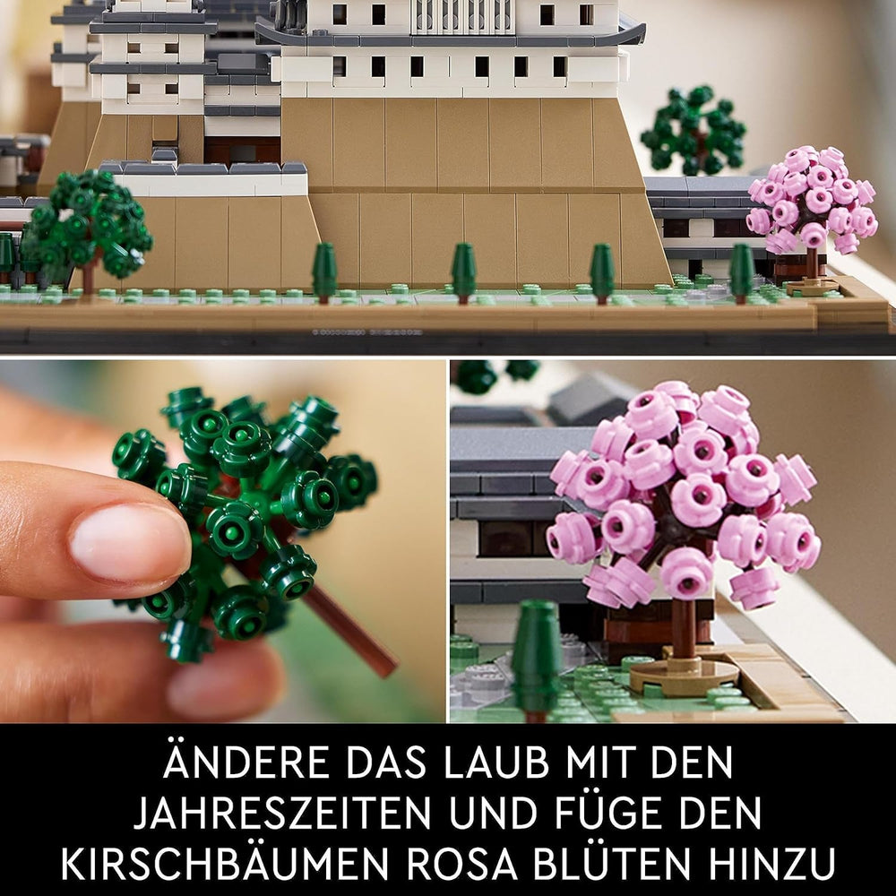 LEGO Architecture Castillo Himeji, kit de modelo para adultos, colección Landmark, set de abanicos de jardinería creativa y cultura japonesa con cerezo en flor, regalo para él y ella 21060 Juegos de construcción Besuche den LEGO-Store