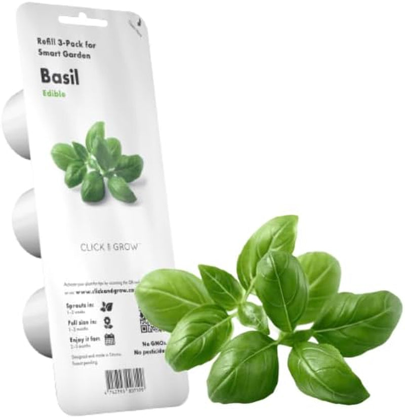 Click and Grow Growbox, Smart Garden, más fácil que el sistema de cultivo hidropónico, jardín interior, jardín de hierbas, invernadero interior con 3 cápsulas vegetales incluidas, color blanco