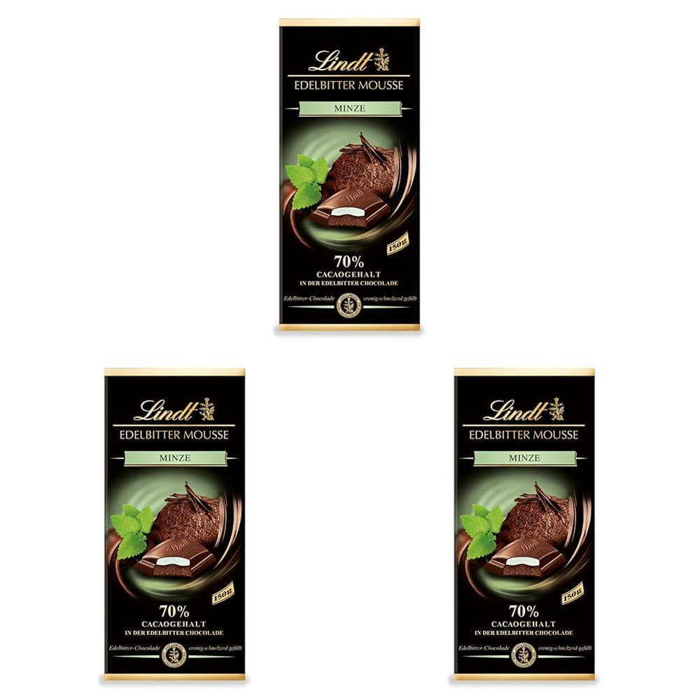 Mousse de chocolate amargo Lindt con chile y cerezas | Barra 150g | Con 70% de contenido de cacao y relleno de mousse de chocolate negro y chili cherry | Barra de chocolate | Chocolate oscuro
