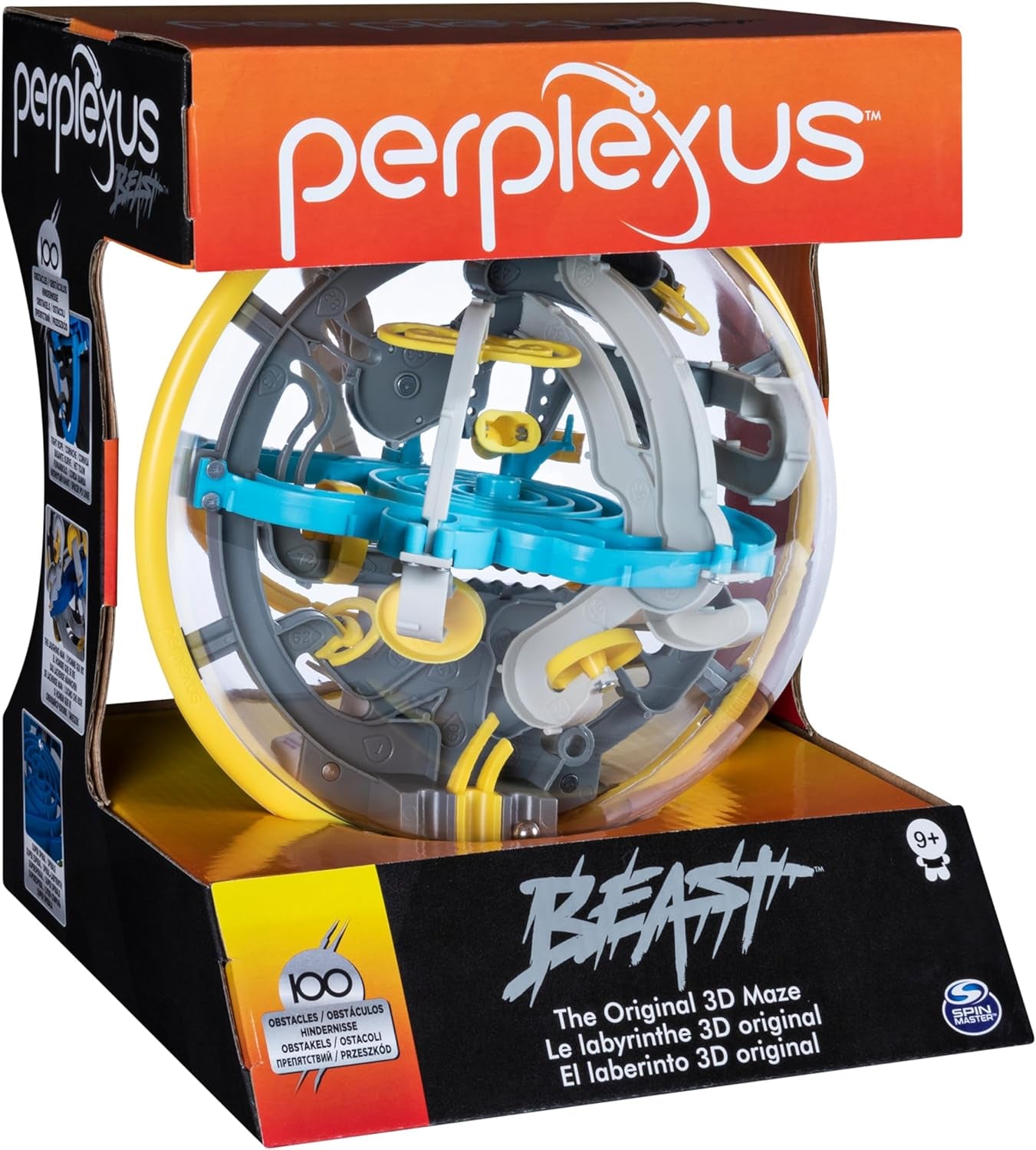 Spin Master Games - Laberinto de bolas 3D Perplexus Beast con 100 obstáculos, juego de paciencia para niños mayores de 9 años y adultos