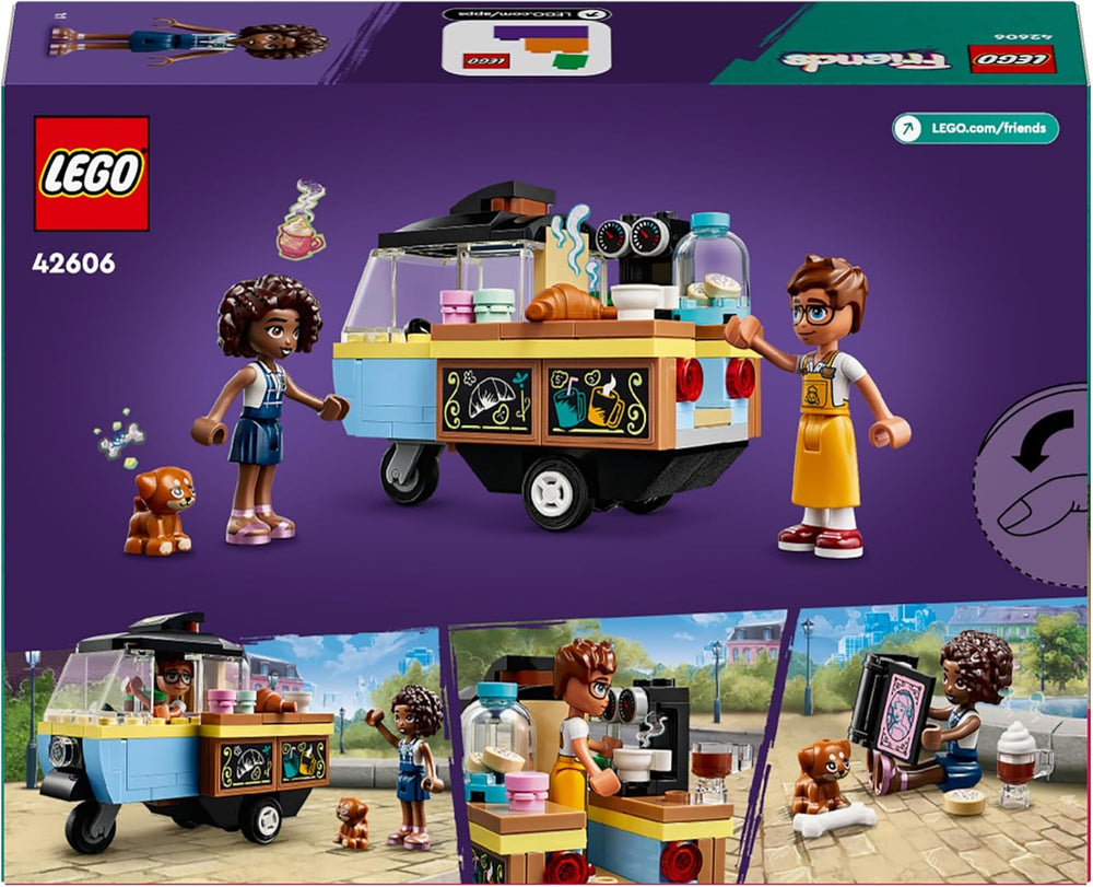 LEGO Friends Rolling Café Juguete pequeño para hornear para niños, regalo para niñas y niños a partir de 6 años, juguete educativo con la perra Aliya, Jules y Aira 42606 Juegos de construcción Beuche den LEGO-Store