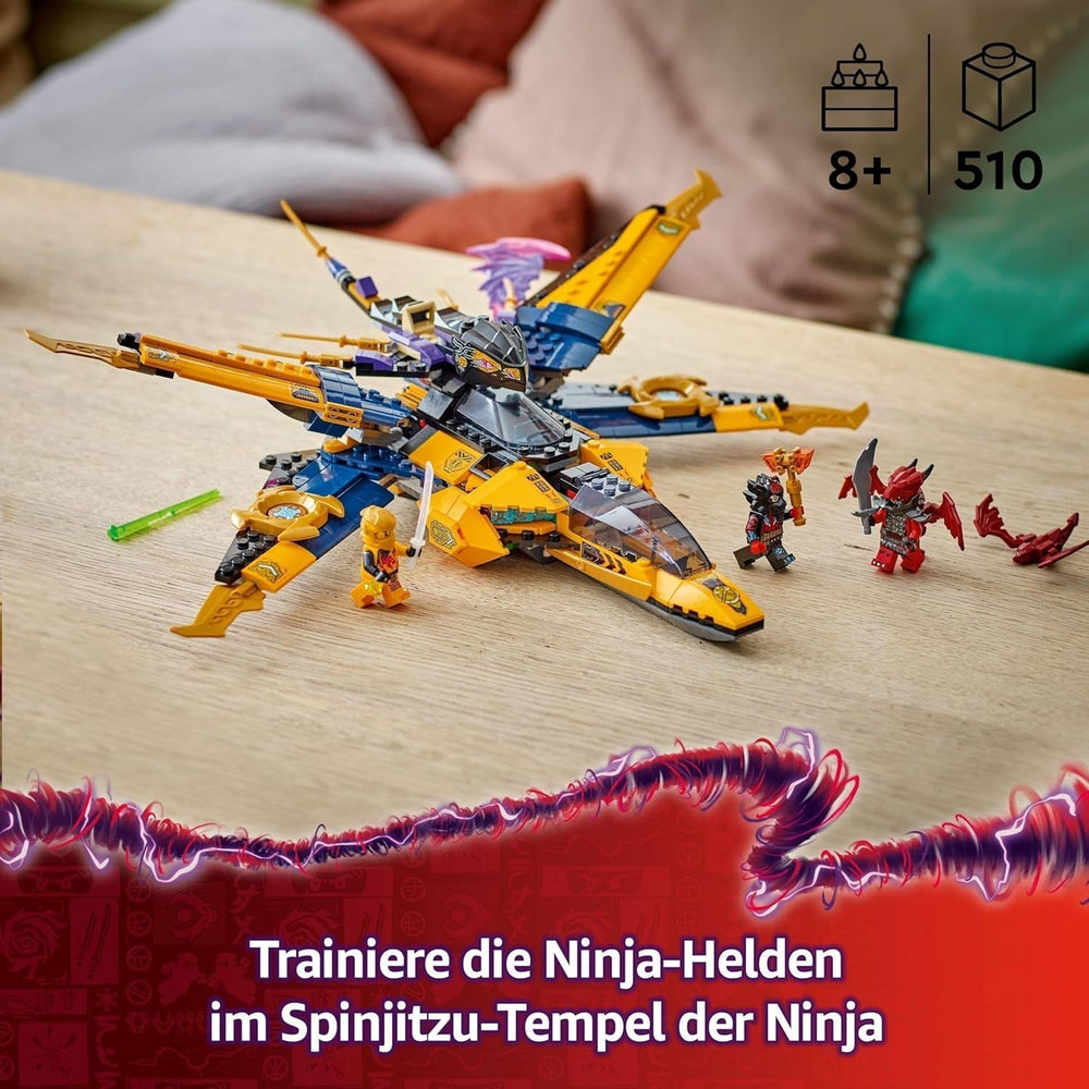 LEGO NINJAGO Super Storm Flyer de Ras y Arin - Juguete con dron, tiradores, palas y motores - Incl. 3 minifiguras de ninjas de rol - Set de construcción para niños y niñas a partir de 8 años 71833 Juegos de construcción Besuche den LEGO-Store