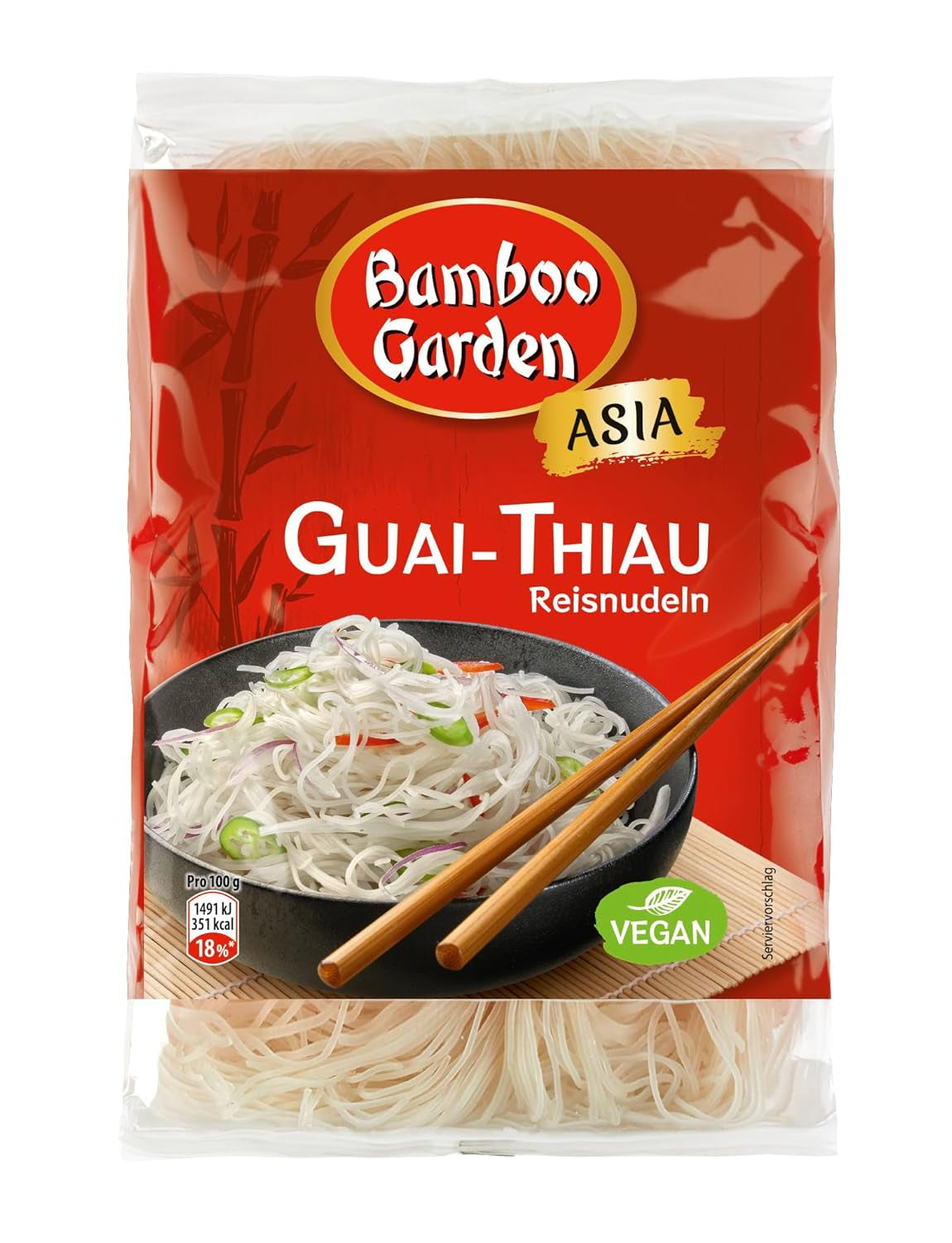 Fideos de arroz Guai Thiau de Bamboo Garden, 250 g (el diseño del empaque puede variar)
