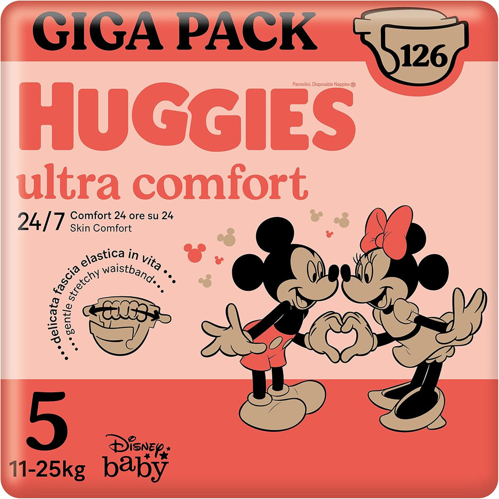 Pañales Huggies Ultra Comfort, talla 3 (4-9 kg), diseño Disney, 168 piezas