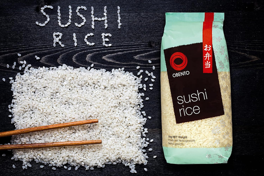 Arroz para sushi, arroz pegajoso para rollitos de nori y otras especialidades de sushi japonés, 1 kg (1 paquete)