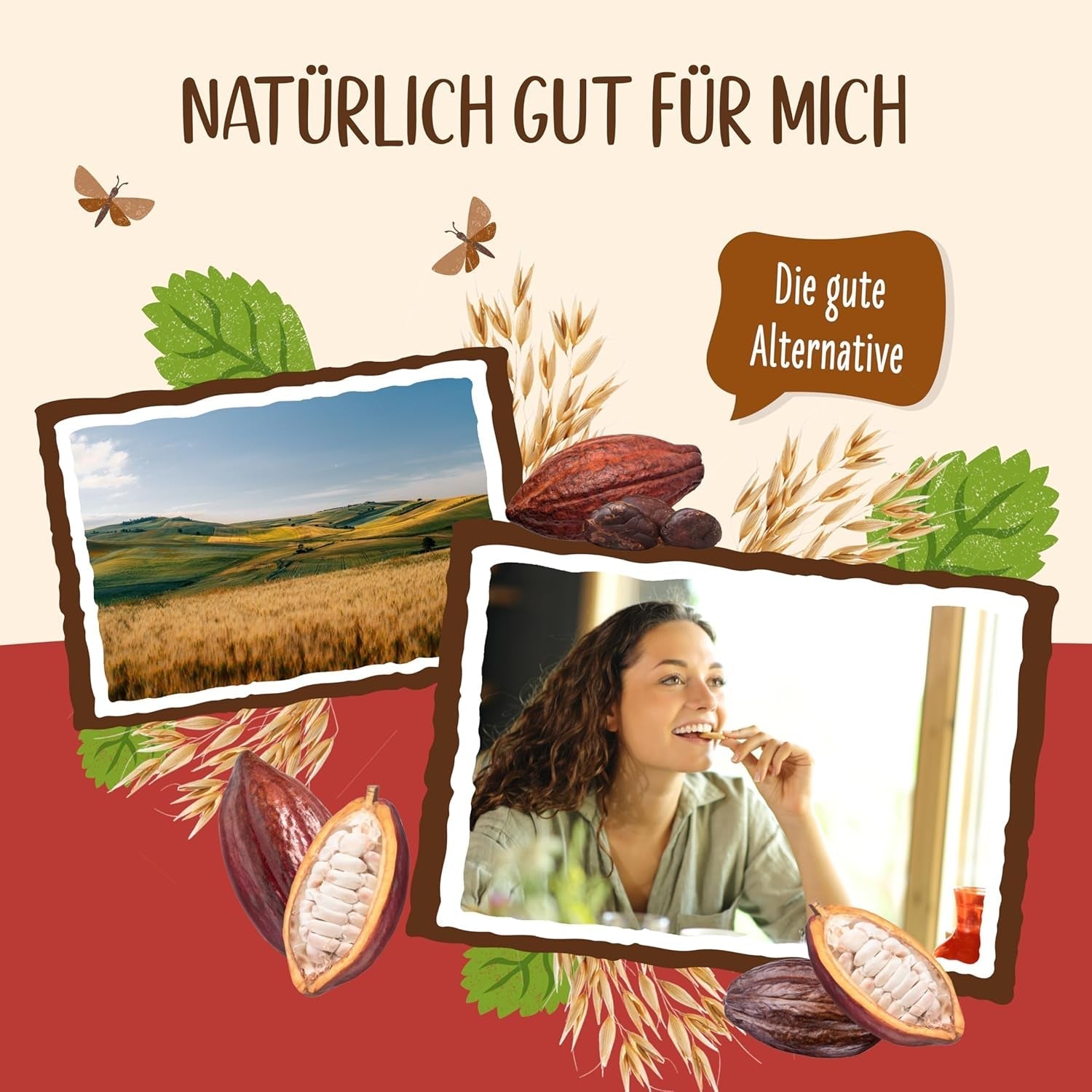 Biscuiți cu ovăz și ciocolată bio Allos | Biscuit crocant cu ovăz integral și ciocolată | Îndulciți cu miere | 6 x 130 g