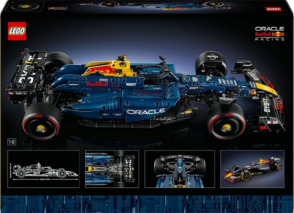 LEGO Technic Oracle Red Bull Racing RB20 F1 Rennauto Modell - Formel 1 Bauset zum Sammeln - V6-Motor, Getriebe, Lenkung & DRS im Maßstab 1:8 - Giftidee für Erwachsene & Teenager 42206