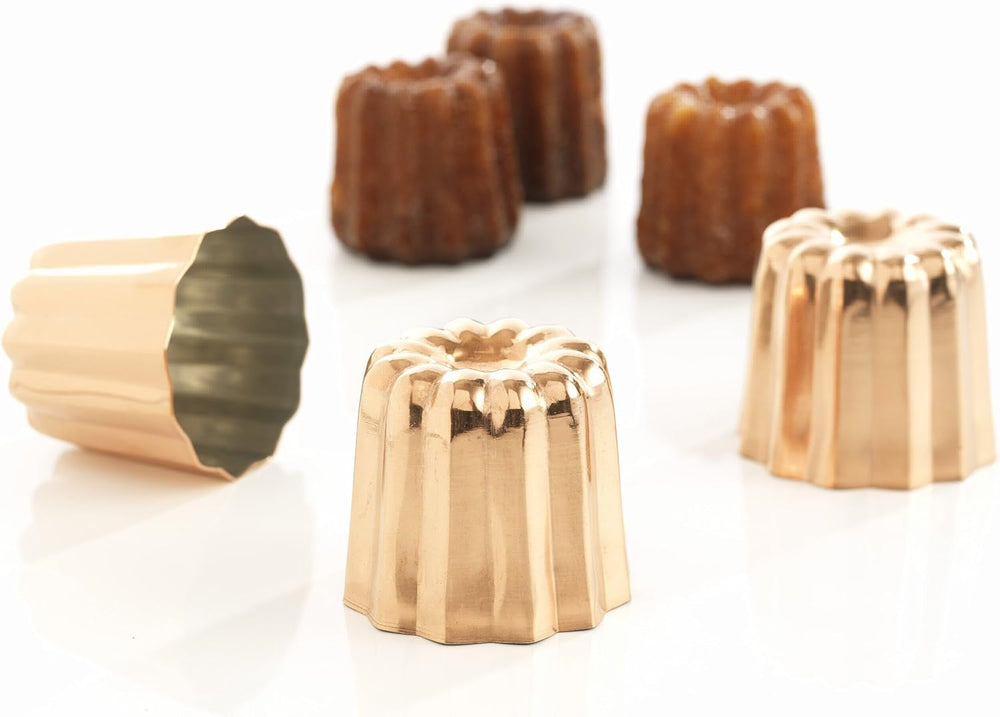 Moldes para hornear, cobre, 17,5 x 6 x 6 cm, 3 piezas Moldes y bandejas para hornear Naty Shop