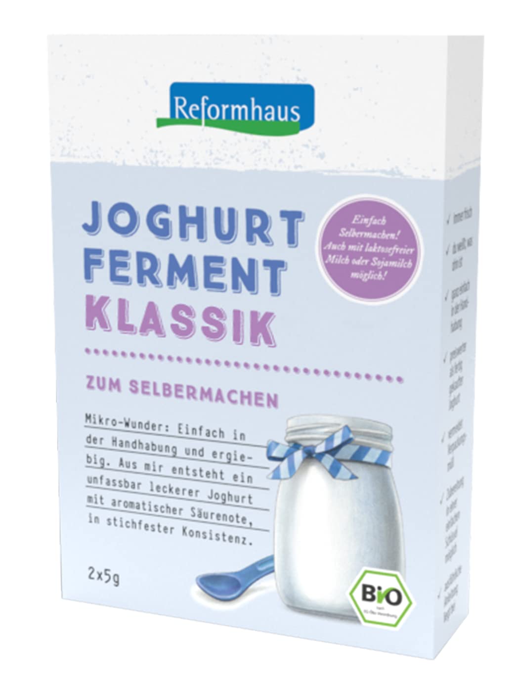 Reformhaus Joghurt Ferment Klassik Bio - Ideal para yogur en casa