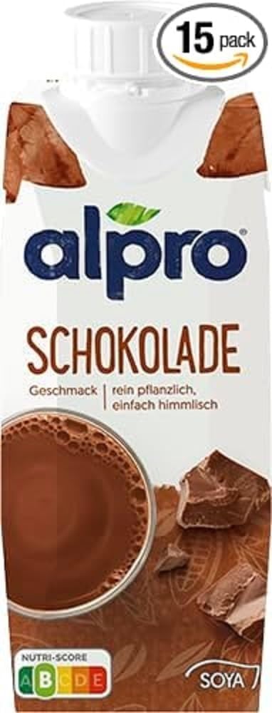 Bebida de soja con chocolate Alpro: vegana, sin lactosa y sin gluten