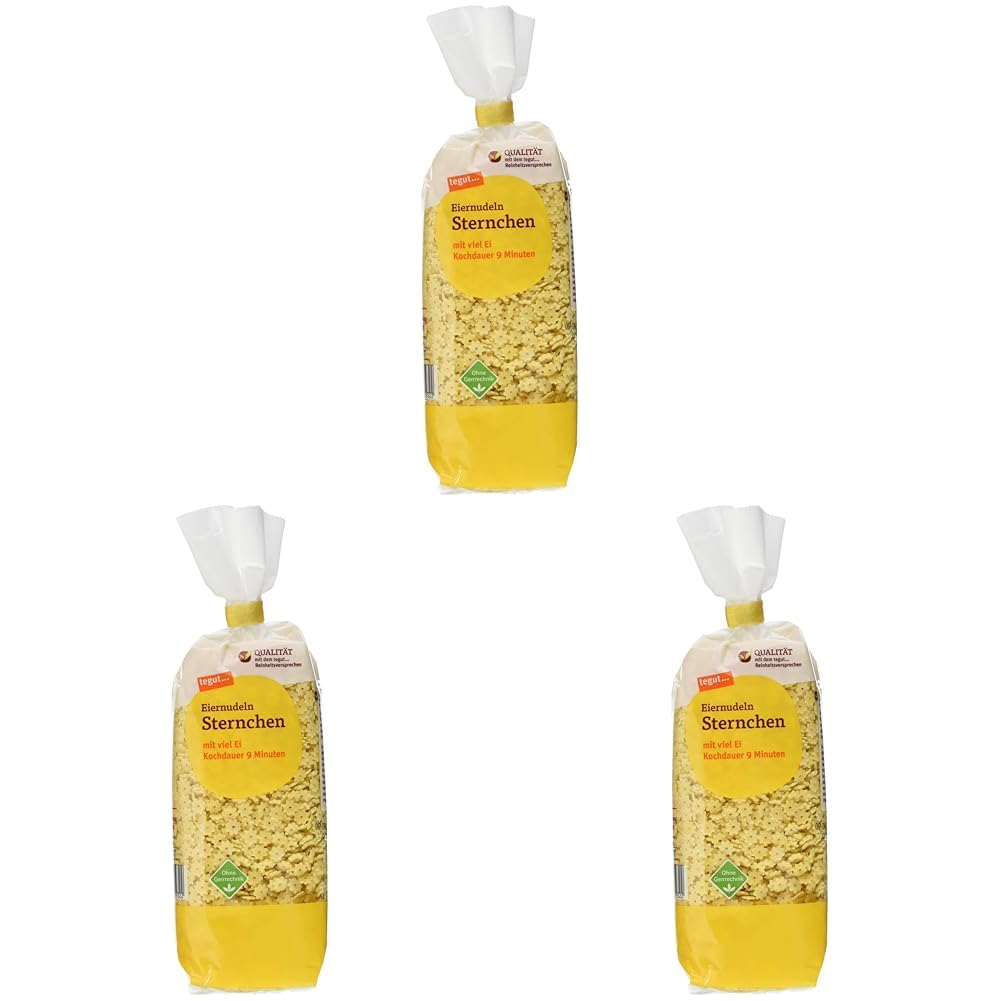 Tegut... Fideos Estrella al Huevo 250 g Pasta Estrella Sin Aditivos