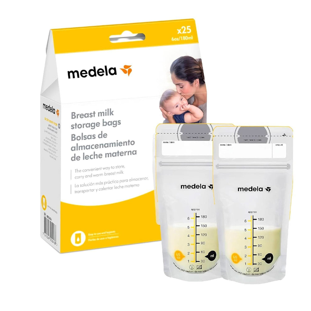 Bolsas de almacenamiento de leche materna Medela 25 unidades, aprox. 200 ml, blanco (versión en español) Alimentación y Accesorios Lactancia Tienda Bebe Naty