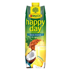 Rauch Happy Day Coco-Piña | Un viaje al Caribe | Zumo de piña y agua de coco | 6 x 1 litro, Tetra Prisma Bebidas sin alcohol Naty Shop