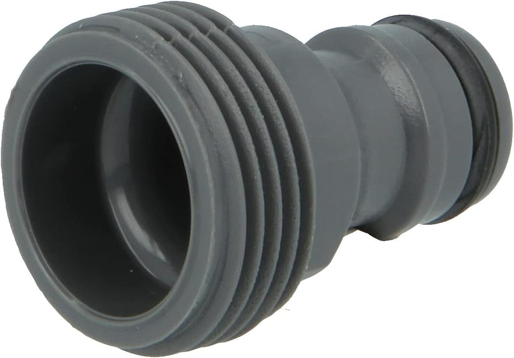 Amig - Adaptor mascul pentru conexiune robinet de 3/4 inch | Conexiune rapidă și ușoară pentru conducte de apă | Conexiune filetată | Plastic ABS și cauciuc | Gri