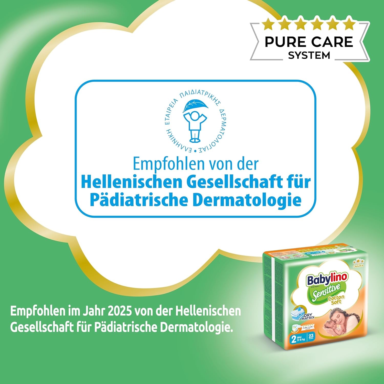 Pañales para bebés sensibles, talla 2, mini (3-6 kg), 192 pañales