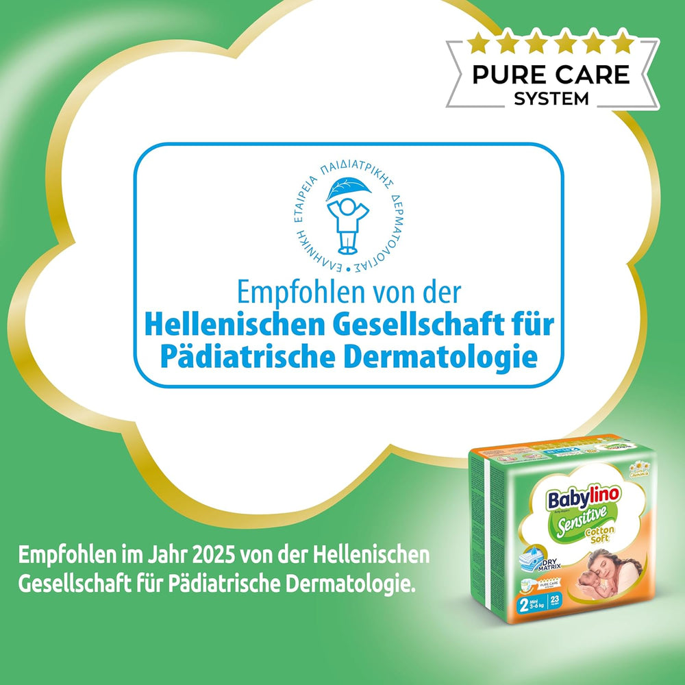 Pañales para bebés sensibles, talla 2, mini (3-6 kg), 192 pañales