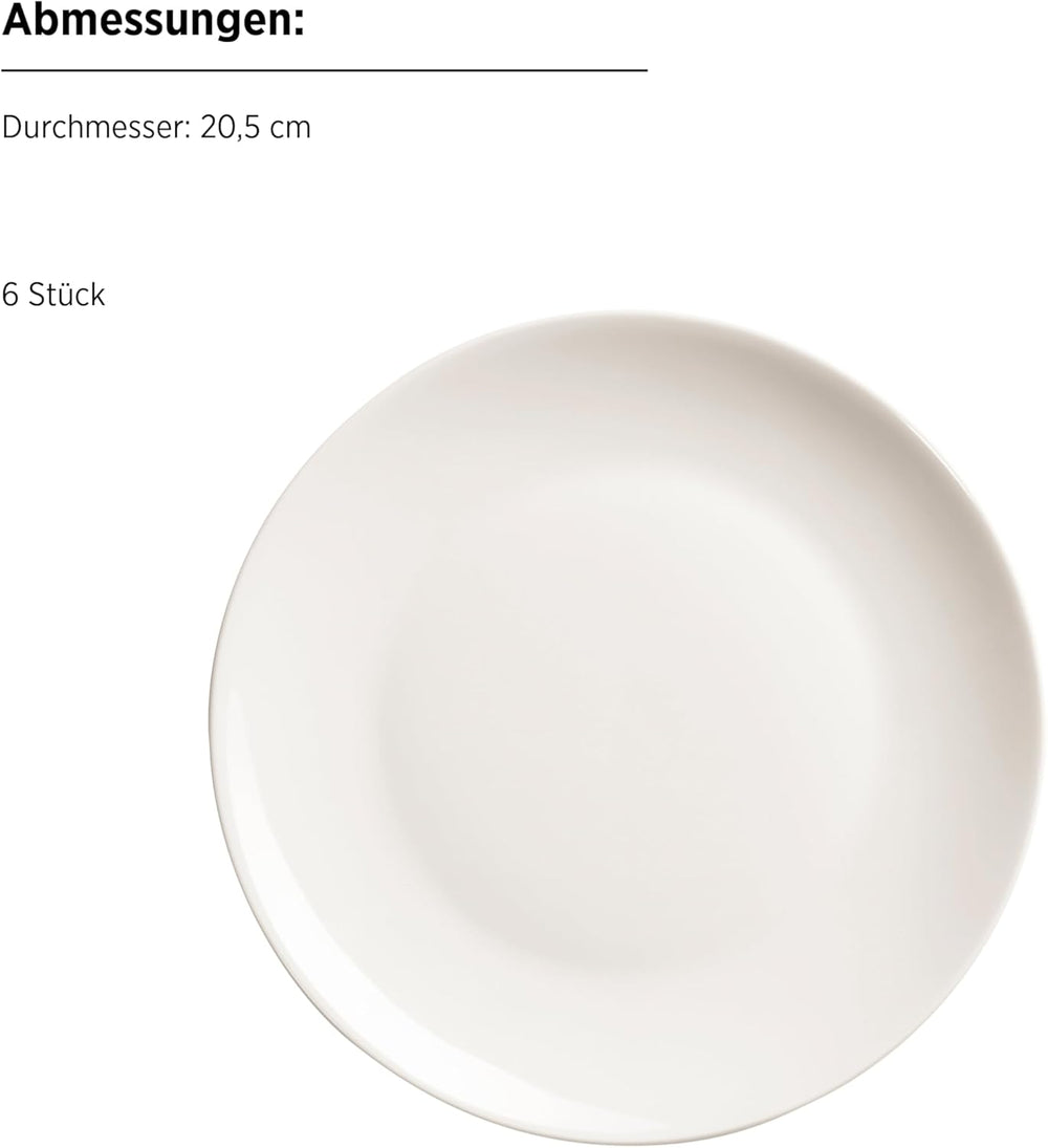 MÄSER 934105 Seria Belmira, serviciu clasic de cafea pentru 6 persoane, set de cafea cu 18 piese, atemporal, elegant, delicat, porțelan, alb