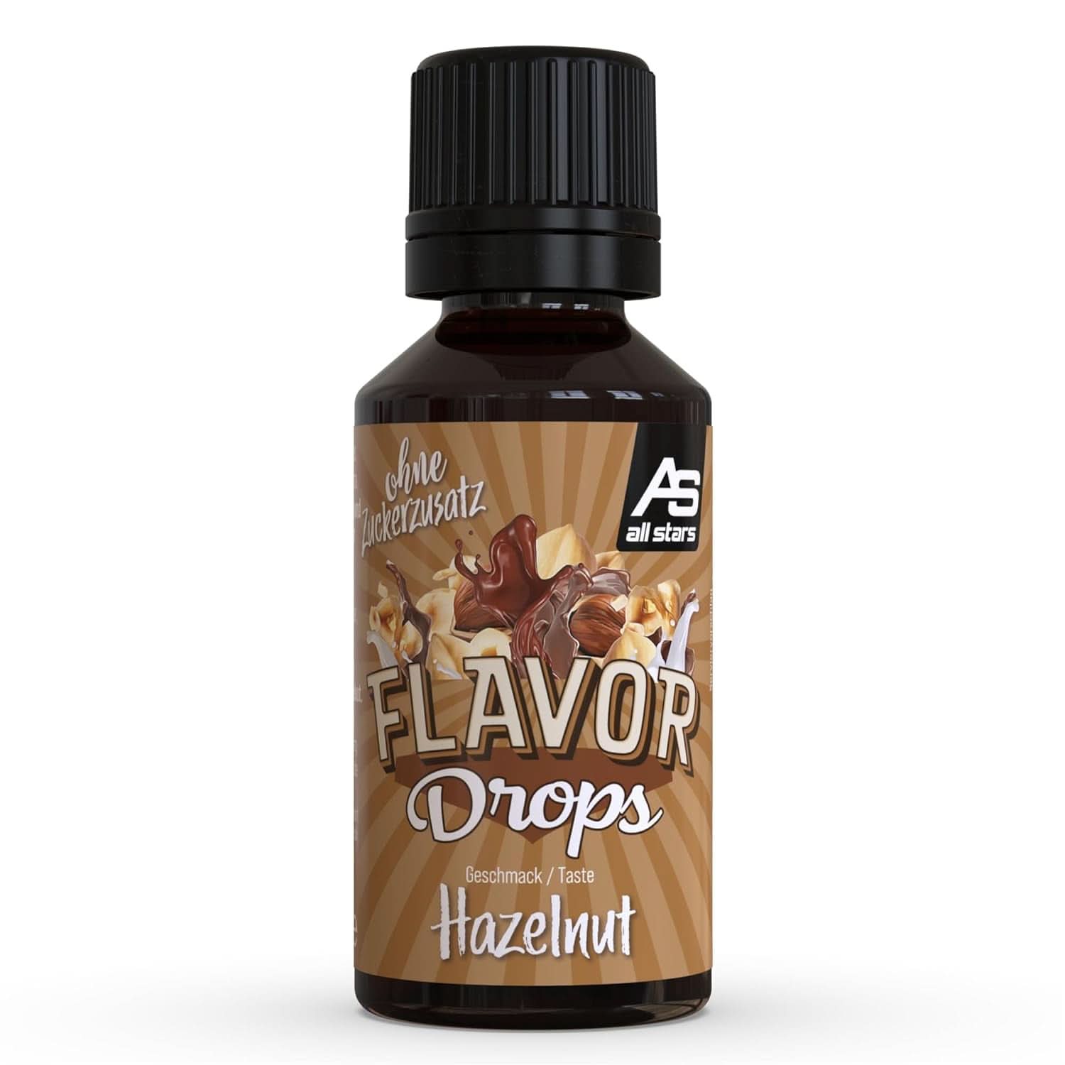 ALL STARS Flavour Drops, Gotas aromatizadas sin azúcares añadidos y sin calorías - Dulzor y sabor para alimentos, 30 ml Edulcorantes Naty Shop Avellana 30 ml