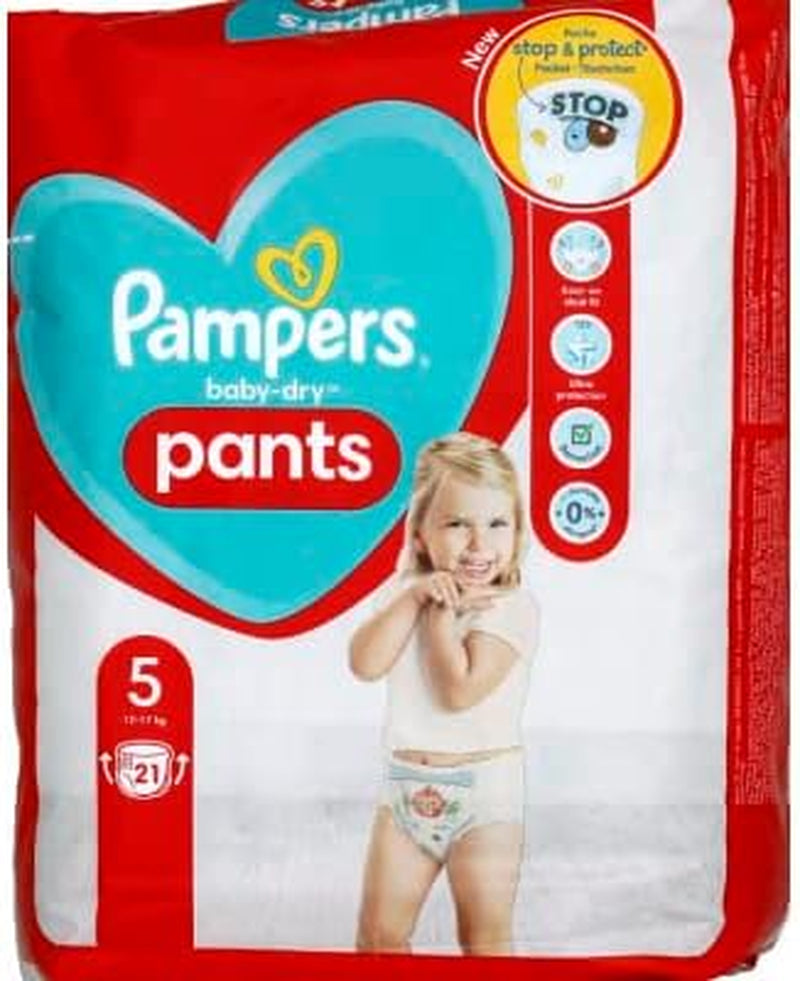 Pañales Pampers Baby-Dry Pants talla 5, 21 uds.