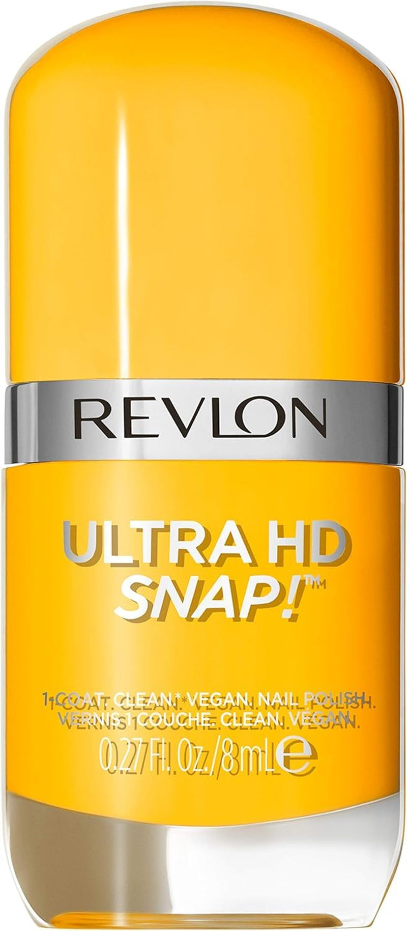 Revlon Ultra HD Snap Esmalte de uñas Fórmula vegana de larga duración Secado rápido Una capa Color de cobertura total (8 ml) Hot Stuff (007) Unisex