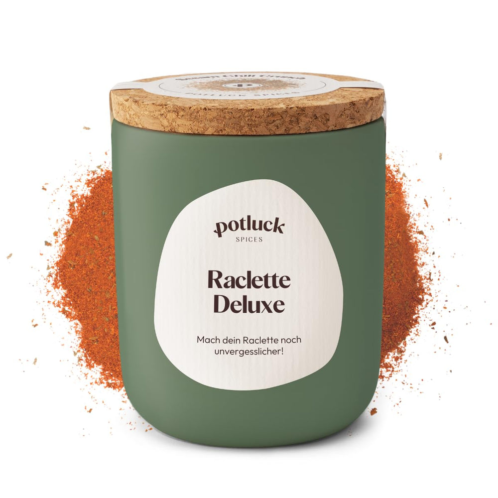 Comida compartida | Raclette Gewürz | Würzmischung im Keramiktopf | 70g | Vegano, sin gluten y con ingredientes naturales