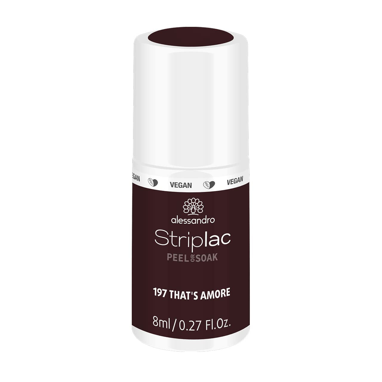 alessandro Striplac UV-Nagellack Flat White – Schonend und langanhaltend – Einfache Entfernung dank Peel-Off-Technologie – Vegan und tierversuchfrei – 8 ml