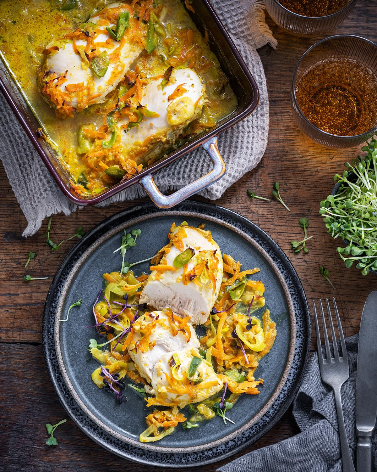 MAGGI Fix para Zwiebel-Sahne Hähnchen, Würzmischung, con ingredientes naturales*, para 3 porciones, 1 paquete (1 x 26 g)