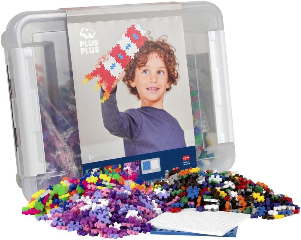 Plus-Plus 9603406 Kreativ-Bausteine ​​​​Box, Geniales Konstruktionsspielzeug, 2400 Teile