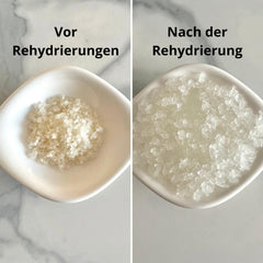 Natural Probio® Wasserkefir, Kefirpilz, Japankristalle, Kefirknollen, Starter Set + Anleitung, Rezept, Tipps, E-Book & Rezeptbibliothek + Kundenservice auf Lebenszeit (10 g deshidratado/60 g rehidratado)