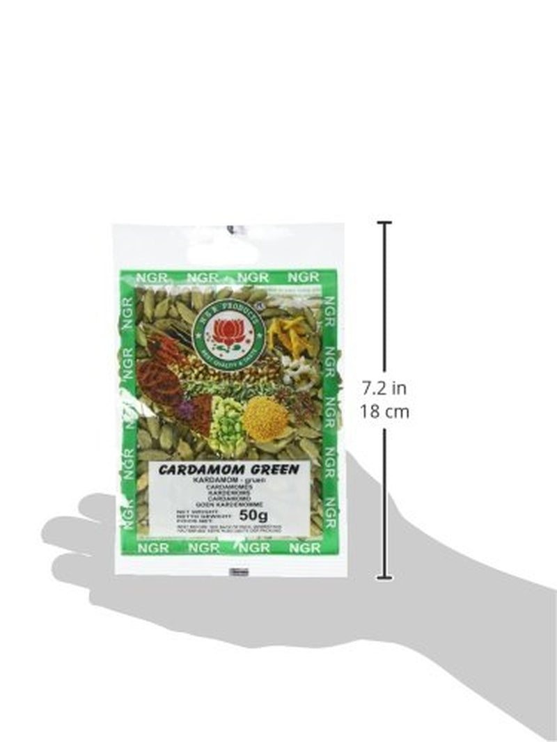 Cardamomo, verde, entero, 50 g (1 paquete de 50 g)