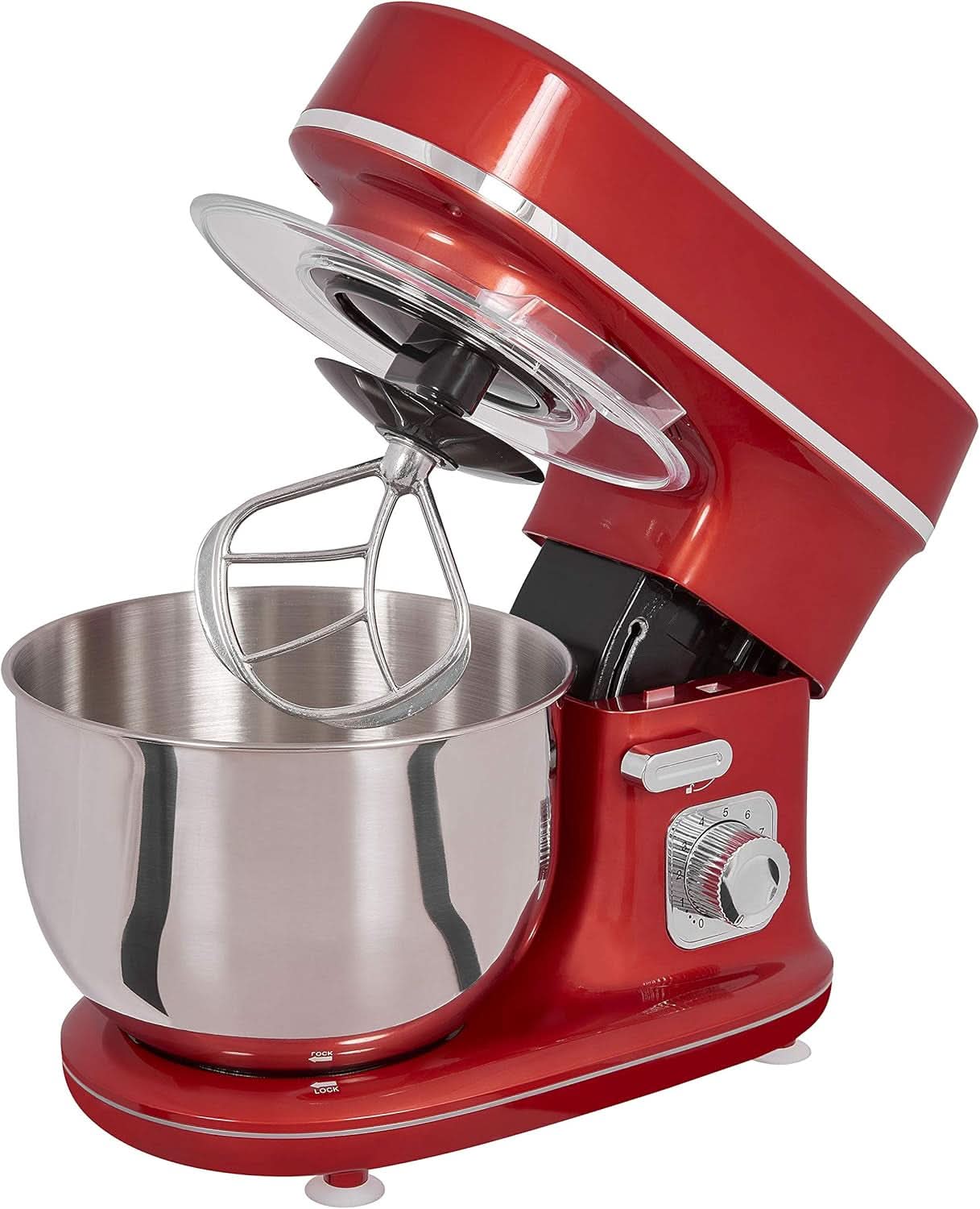 GUTFELS Küchenmaschine KM 8102 Roi | Máquina de cocina | 1200 vatios | Schneebesen | Rührhaken | arrodillado | 10 estupen | Podredumbre | 5 L Schüssel Madre e Hijo Tienda Naty