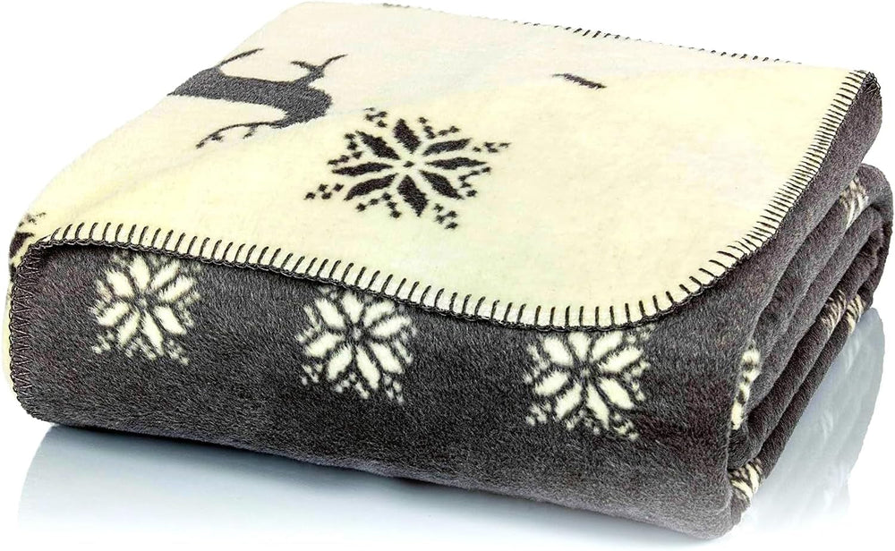 Glart Manta Reno Gris-Beige XL 150X200 Cm, Manta de Lana Suave y Cálida como Manta para Sofá, Funda para Sofá y Cama, Manta de Felpa - Sin Mangas. Ideal para el sofá y la habitación infantil Camas y Mantas Glart Título predeterminado