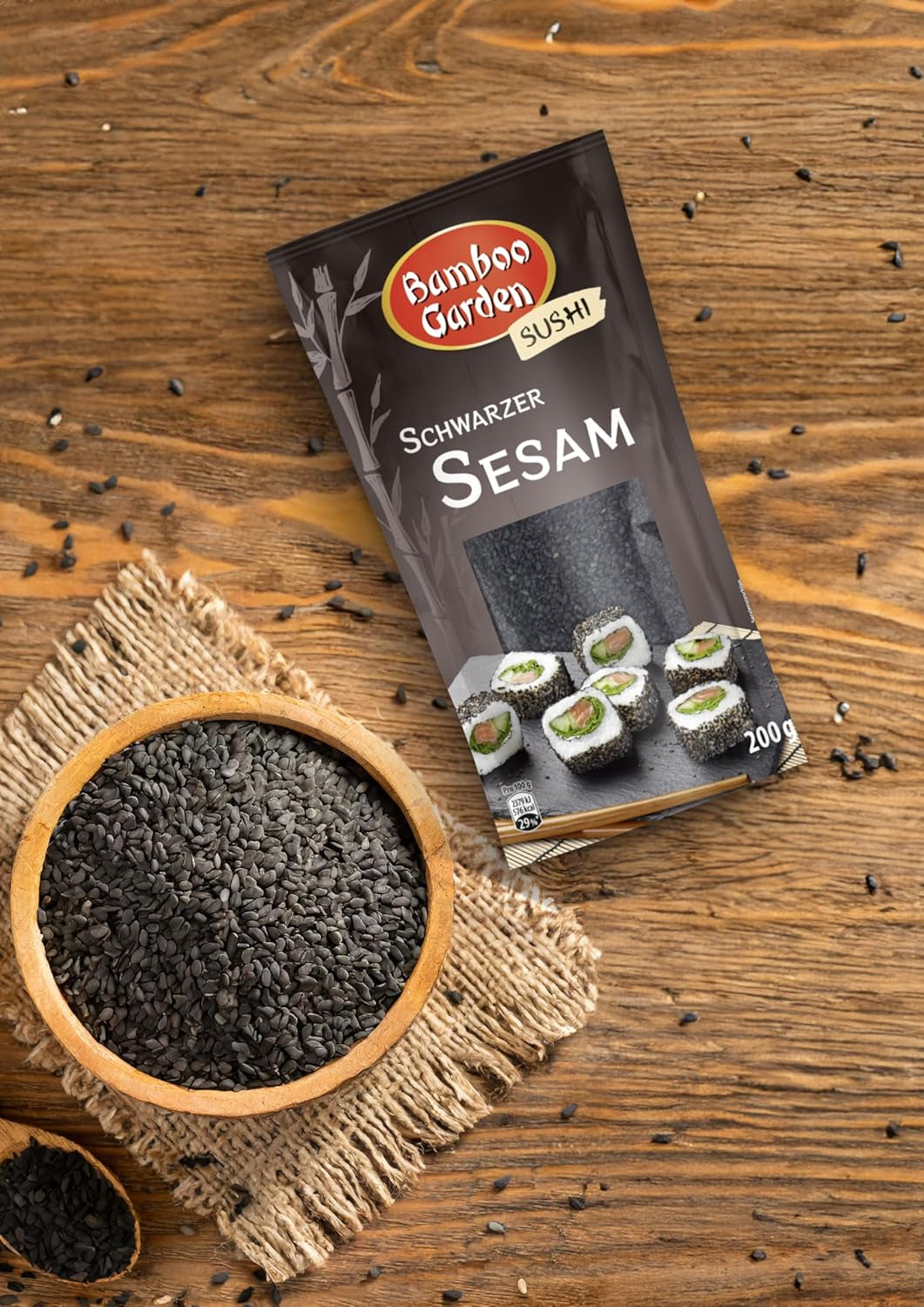 Bamboo Garden Sésamo negro, 200 g (Verpackungsdesign kann abweichen)