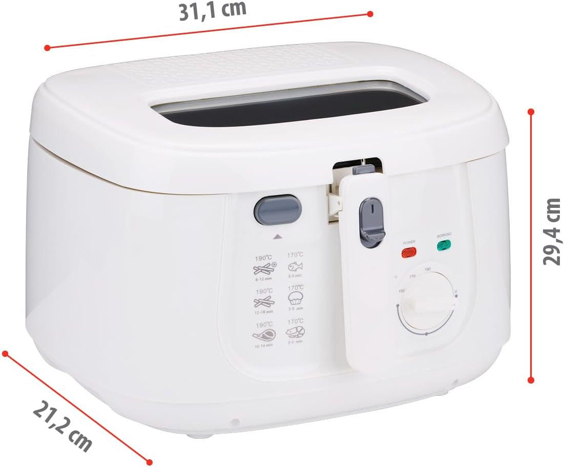 Freidora Alpina 2,5L DF-165, 1800W - Temperatura regulable hasta 190°C Electrodomésticos Naty Shop