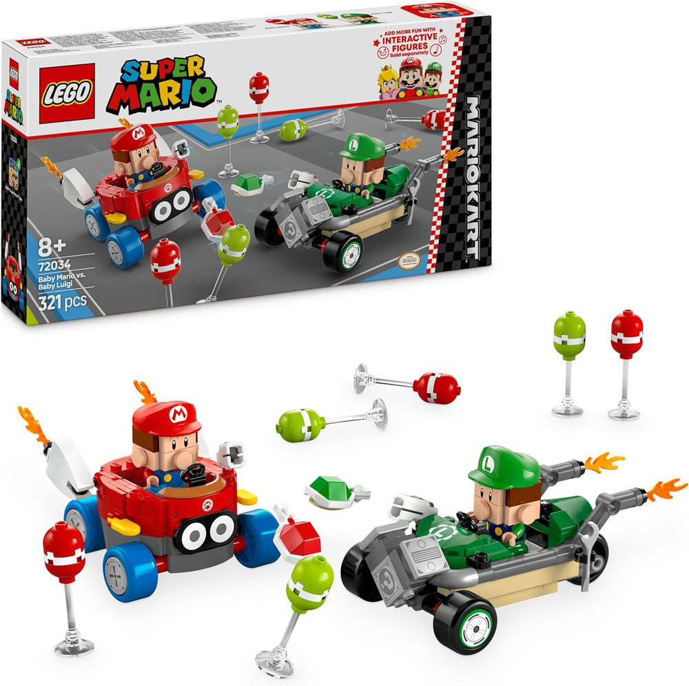 LEGO Super Mario: Mario Kart - Set de garaje de Toad, juguete mecánico de Nintendo con 2 figuras del personaje de Toad azul para juego independiente, regalo de cumpleaños para niños, niñas y jugadores a partir de 8 años 72035