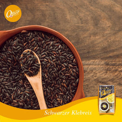 ARROZ Q | Arroz pegajoso negro de grano largo de Tailandia | Aromático con un delicado toque de nuez | Ideal para postres de curry, sushi y mochi | 1x1kg