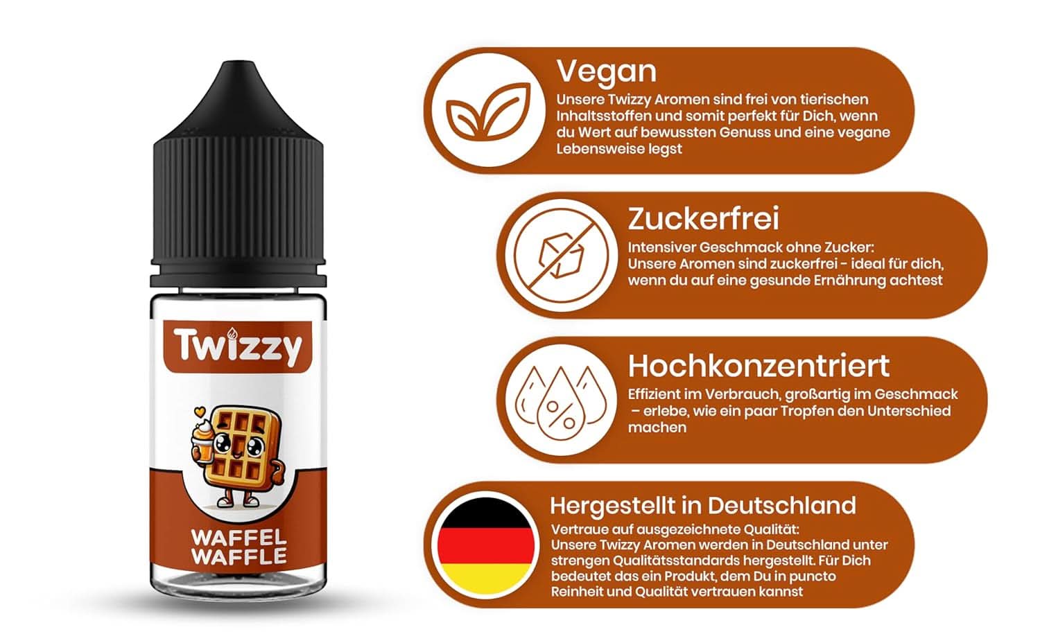 Aromatizante Alimentario Twizzy Waffle - 30 ml - Aroma intenso - Ideal para repostería Arome Naty Shop