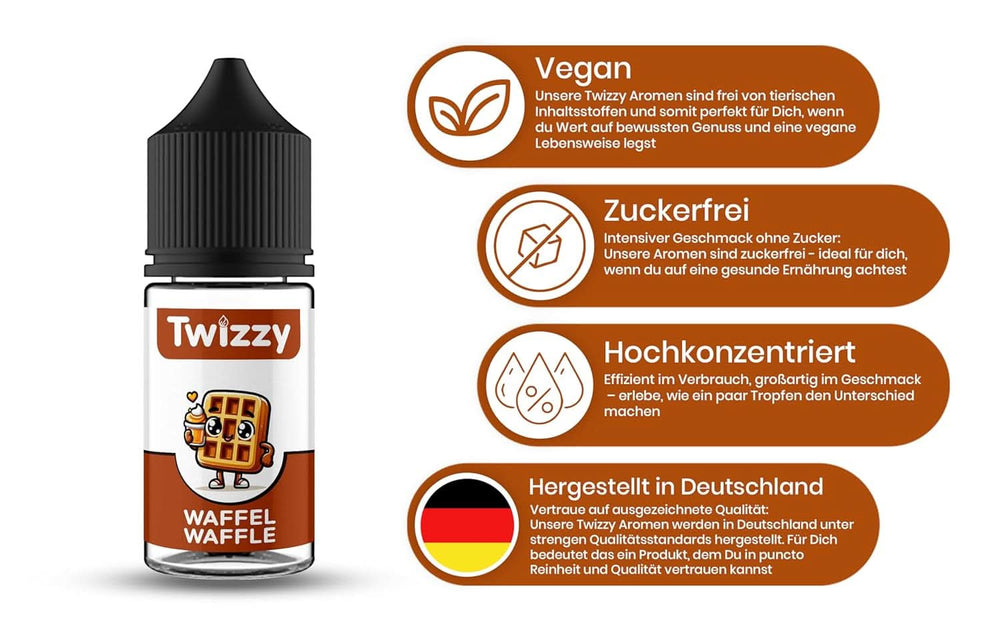 Aromatizante Alimentario Twizzy Waffle - 30 ml - Aroma intenso - Ideal para repostería Arome Naty Shop