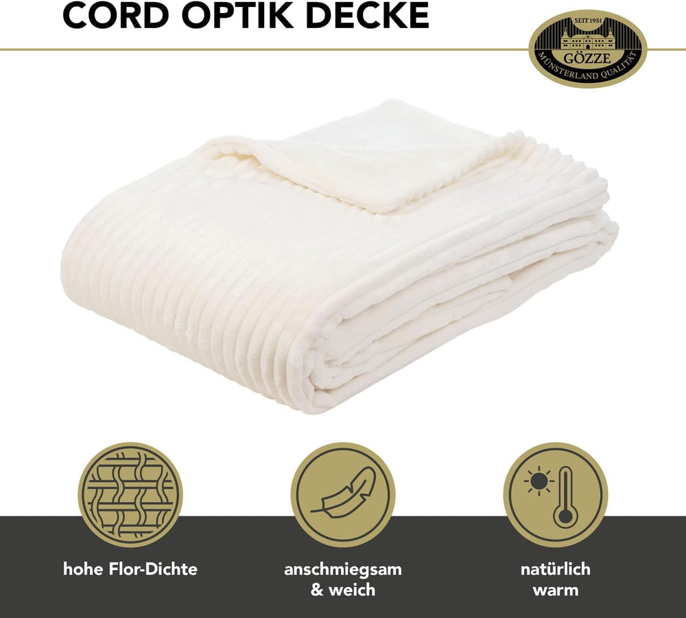 Alfombra de salón Gözze con aspecto de terciopelo, 150 x 200 cm, lana blanca, 40067-00-150200 Camas y mantas Besuche den Gözze-Store