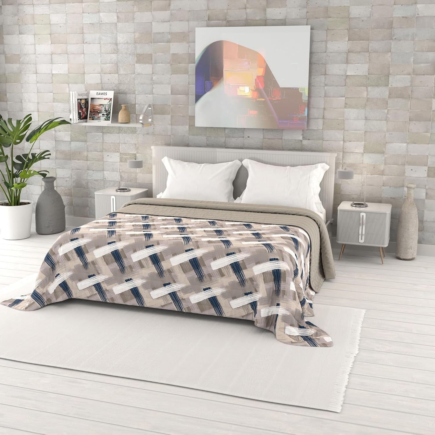 Colcha De Verano Estampada Fantasía, Relleno De Poliéster, Pétalos, 260X270Cm