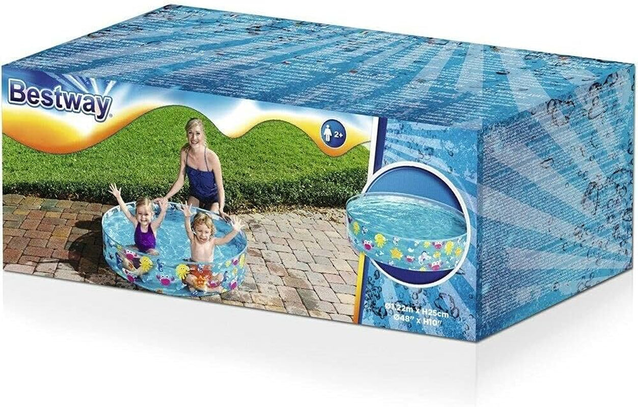 Piscina Infantil Bestway FillN Fun, Sparking Sea, 122 x 25 cm, BW55028, Multicolor, 122 x 122 x 25 cm