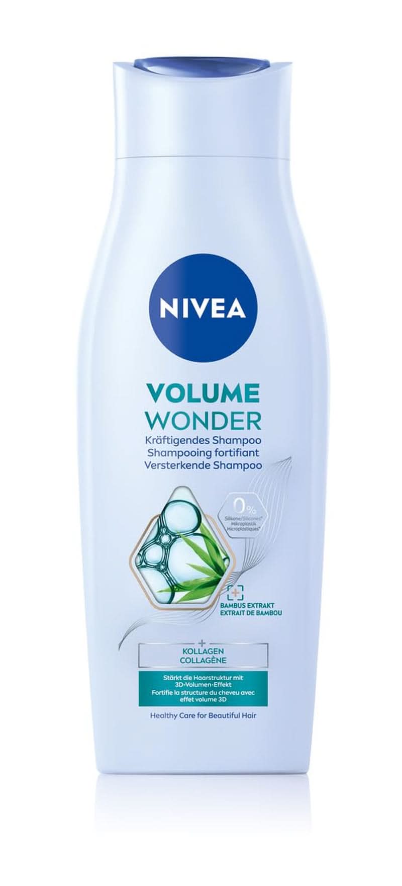 NIVEA Volume Wonder Champú Fortalecedor, Champú Volumen, 50 ml Ducha y Baño Naty Shop 400 ml