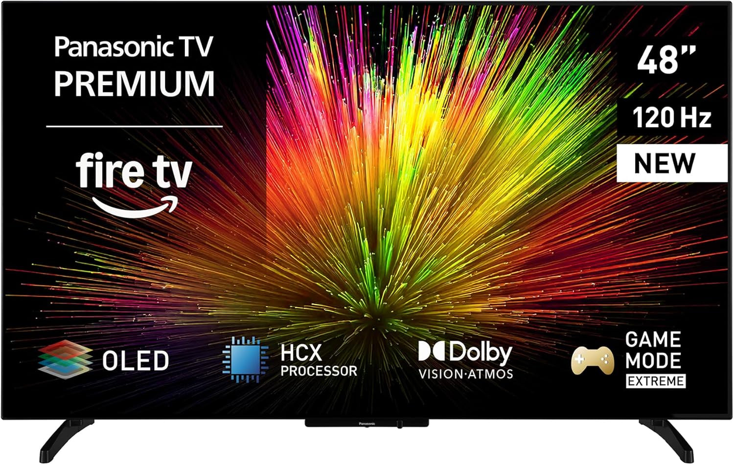 Televizor Panasonic Premium TV-48Z80BEZ, seria Z80B, 48 de inci, televizor inteligent OLED 4K Ultra HD, 2025, Fire TV, Dolby Vision și Atmos, mod de joc Extreme, asistență Alexa și Apple, Bluetooth, negru